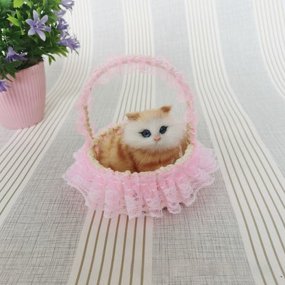 Lace Cabas Cat Fur Ornaments Children's Toys