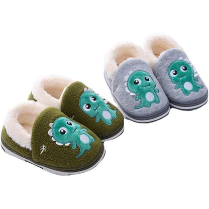 Thermal Indoor Dinosaur Plush Baby Cotton Slippers