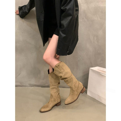 Pointed-toe Western Denim Boots Children