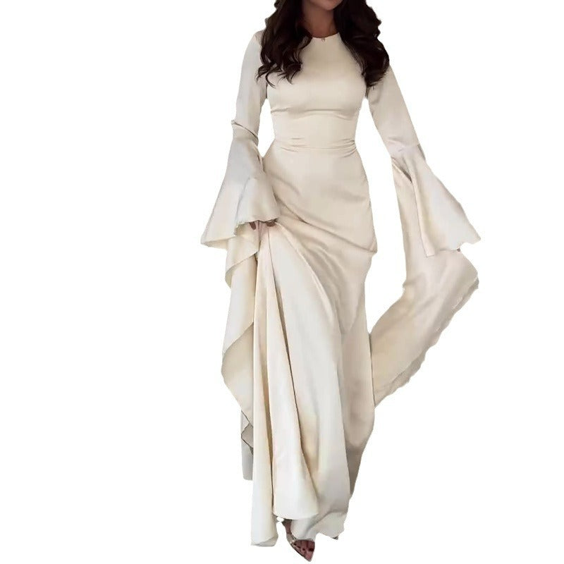 Dubai Robe Slim Fit Slimming Waist-tight Temperament Dress