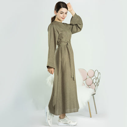 Women's Dubai Casual Solid Color Dress