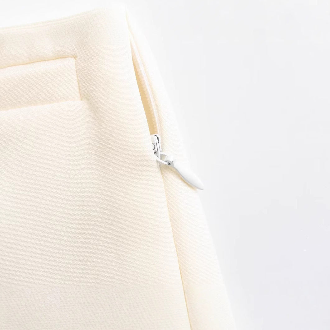 Asymmetric Solid Color All-match Culottes