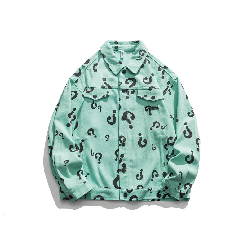 Individual Print Lapel Unisex Casual Jacket For Men And Women