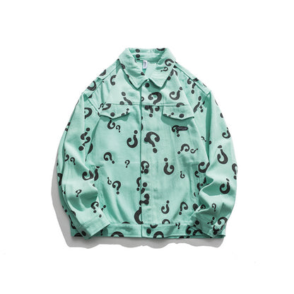 Individual Print Lapel Unisex Casual Jacket For Men And Women