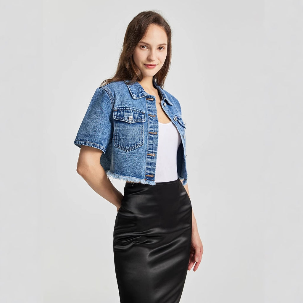 Casual Versatile Slimming Coat Denim Women's Wear Coat