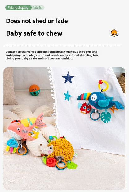 Baby Music Pulling Bell Doll Stroller Pendant Car Safety Seat Comfort Toy