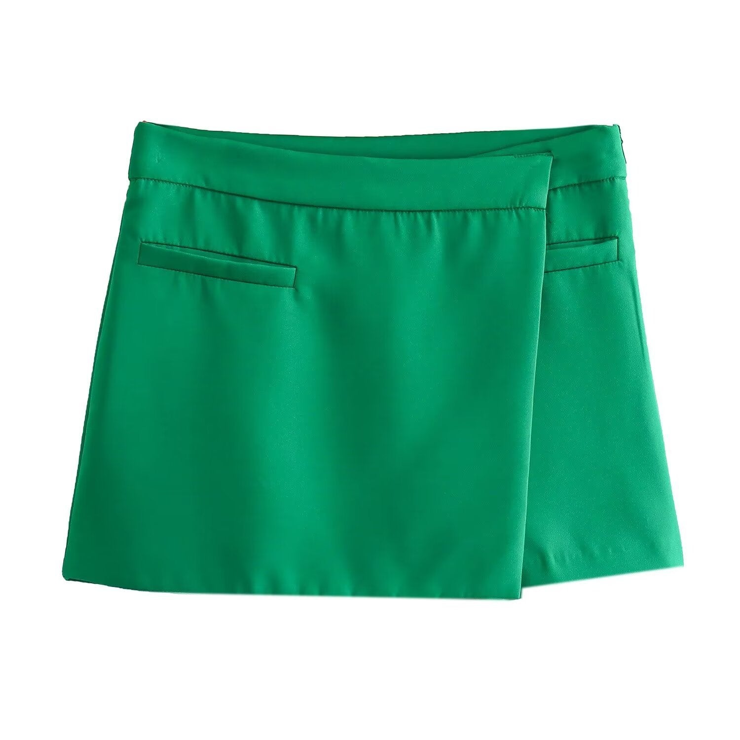 Asymmetric Solid Color All-match Culottes