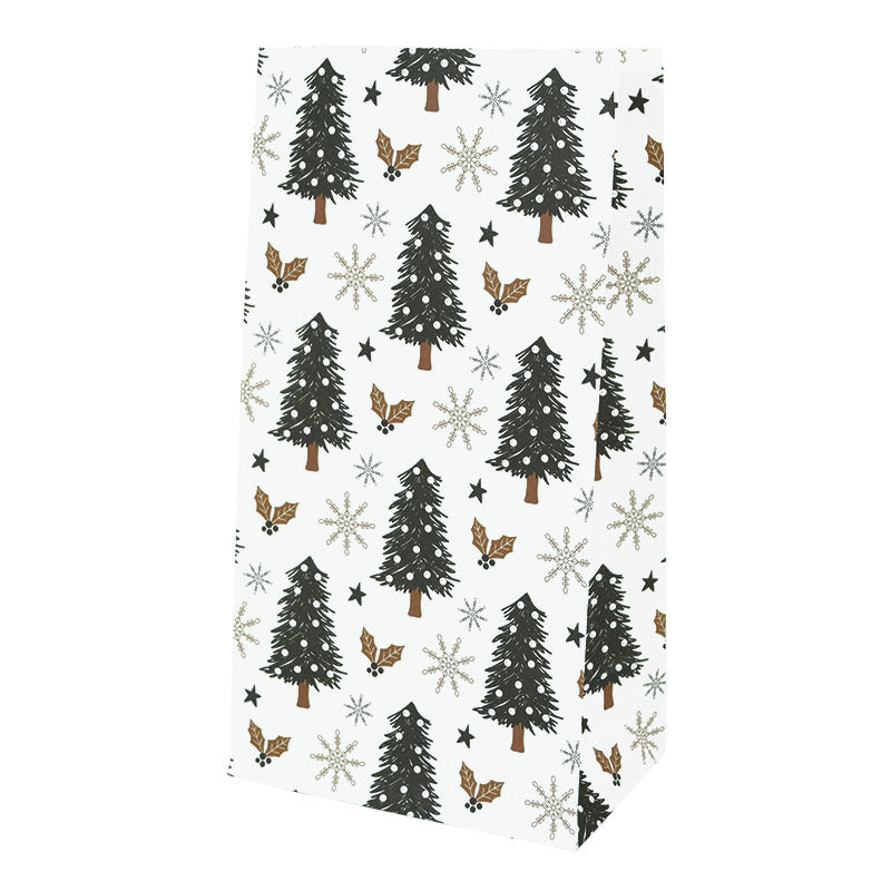 Christmas Wrapped Paper Bags Snowman Snowflakes No Mention