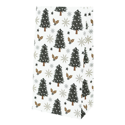 Christmas Wrapped Paper Bags Snowman Snowflakes No Mention