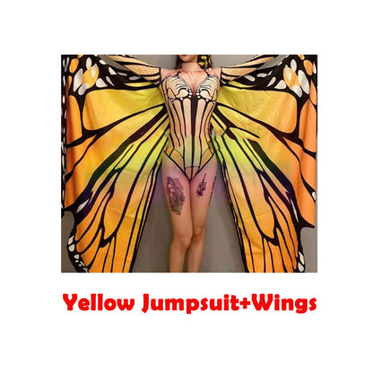 Ladies Fashion Personality Butterfly Catwalk Costumes
