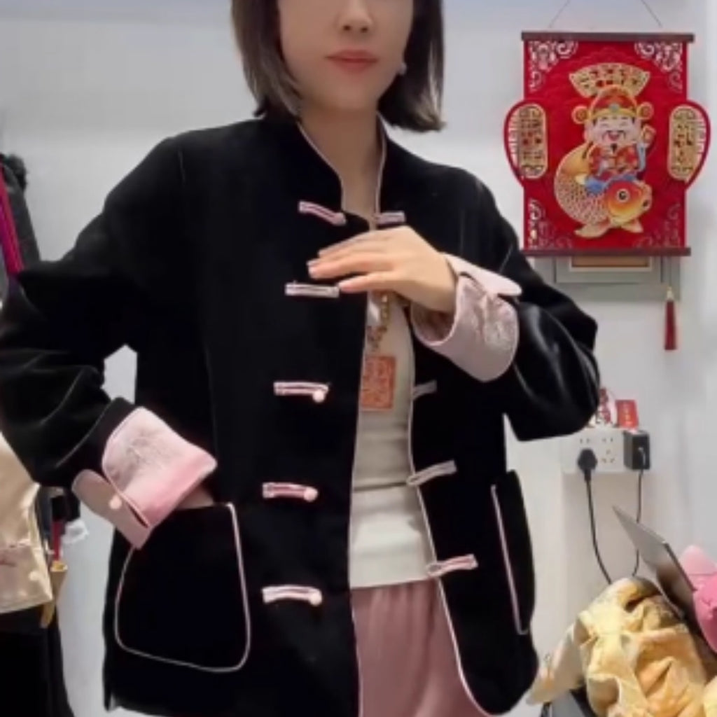 New Chinese Style Buttoned Jacket With High-end Temperament