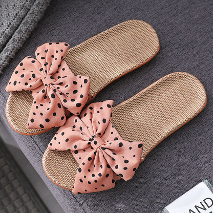 Big Bow Slippers Home Non-Slip Slippers