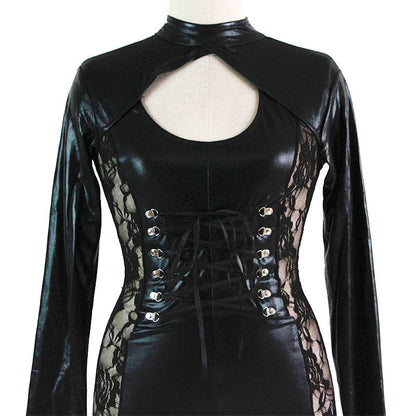Women's Fashion One Piece Leather Costumes