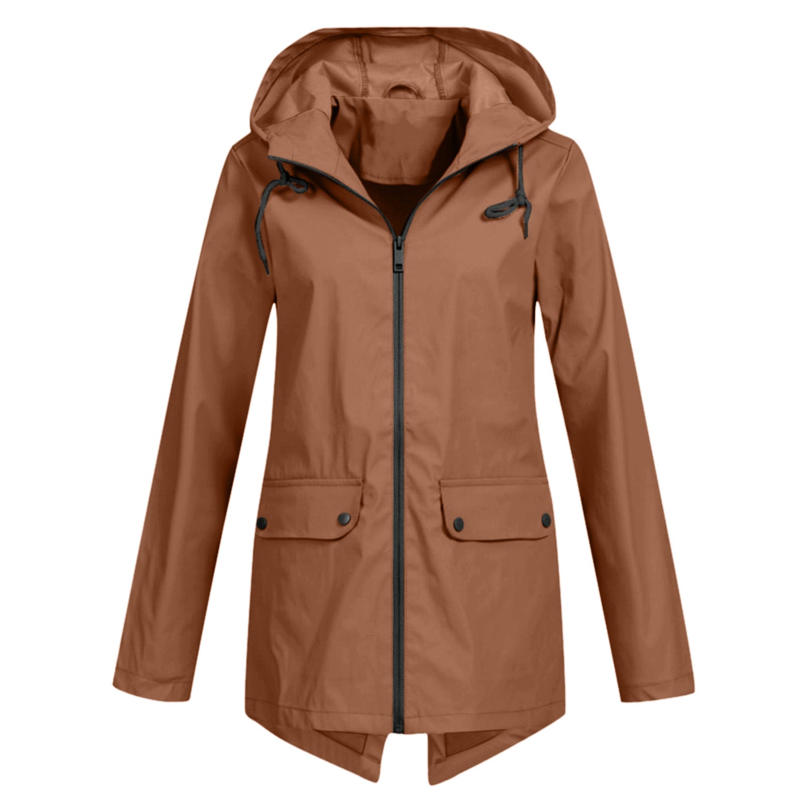 Waterproof Clothing Zipper Hooded Lightweight Outdoor Waterproof Raincoat Jacket Thin Outdoor Coat For Women