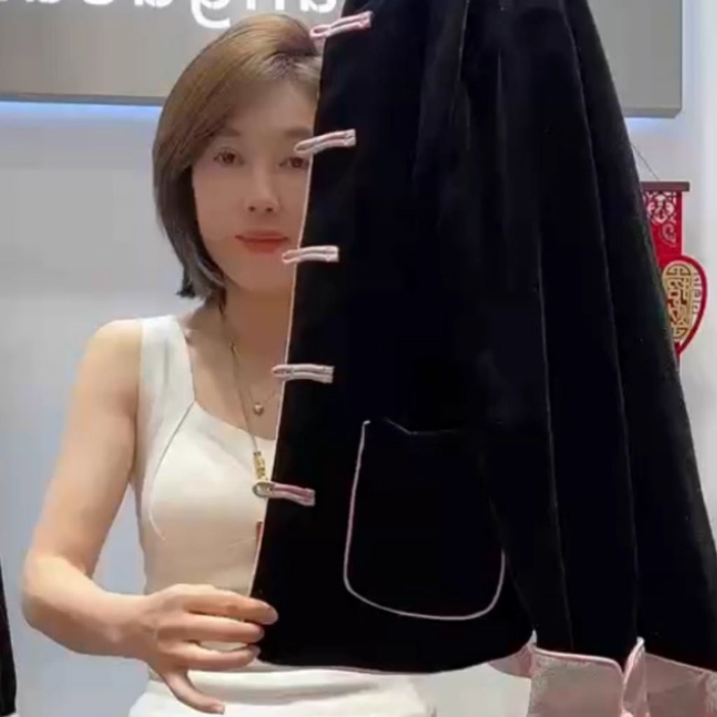 New Chinese Style Buttoned Jacket With High-end Temperament