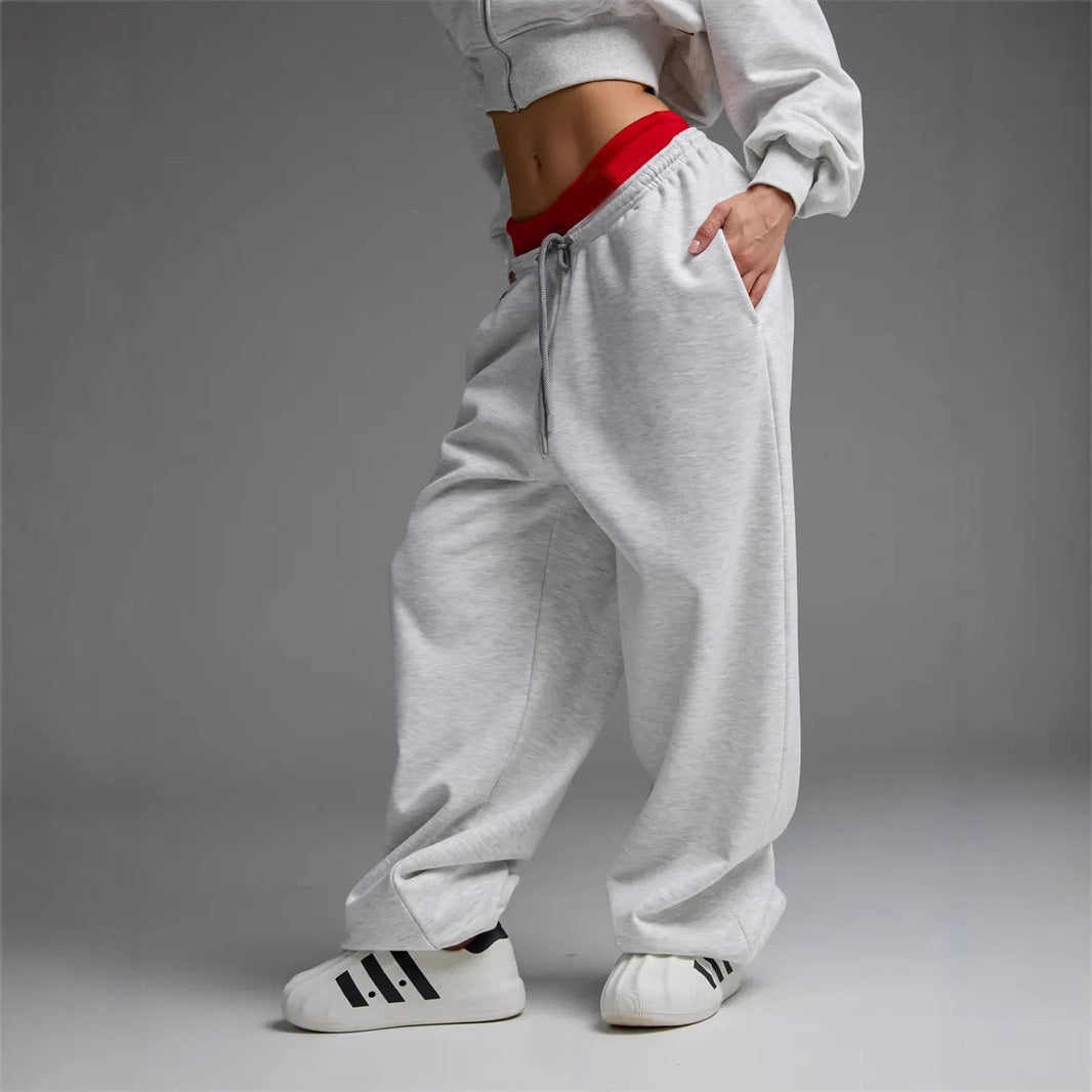Casual Straight-leg Wide Leg Sweatpants