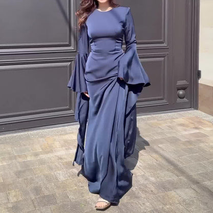 Dubai Robe Slim Fit Slimming Waist-tight Temperament Dress