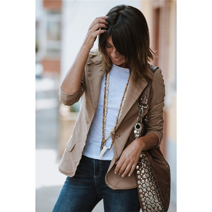 Lapel One Button Fashion Small Suit Ladies