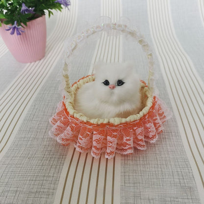 Lace Cabas Cat Fur Ornaments Children's Toys