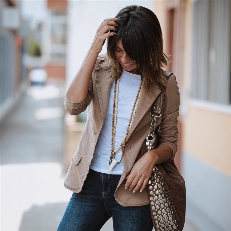 Lapel One Button Fashion Small Suit Ladies