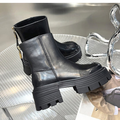 Autumn And Winter Korean Style Thick Bottom Chunky Heel Short Tube Fashion Boots Children