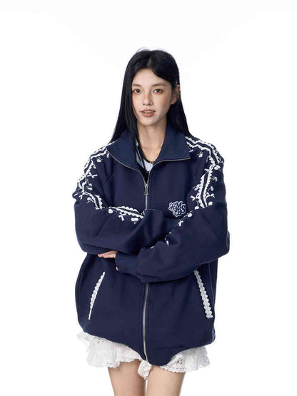 American Retro College Sports Style Brushed Hoody