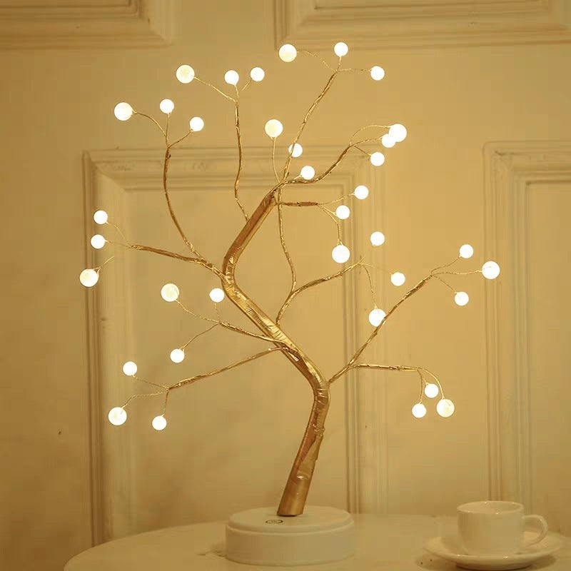 Warm white fairy lights on copper wire