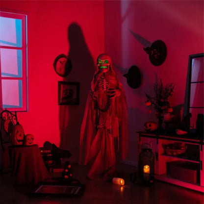 Decorate An Outdoor Skeleton For Halloween