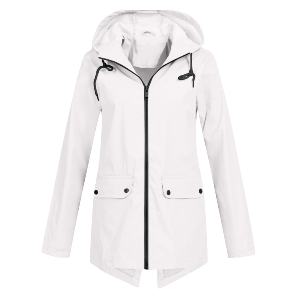 Waterproof Clothing Zipper Hooded Lightweight Outdoor Waterproof Raincoat Jacket Thin Outdoor Coat For Women