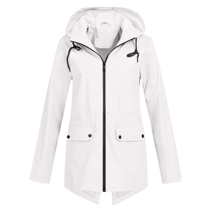 Waterproof Clothing Zipper Hooded Lightweight Outdoor Waterproof Raincoat Jacket Thin Outdoor Coat For Women