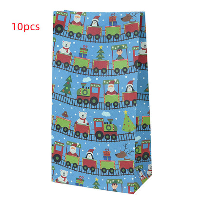 Christmas Wrapped Paper Bags Snowman Snowflakes No Mention