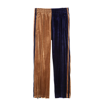 Velvet straight-leg wide-leg pants