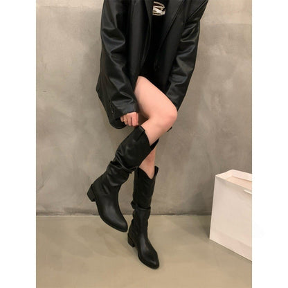 Pointed-toe Western Denim Boots Children