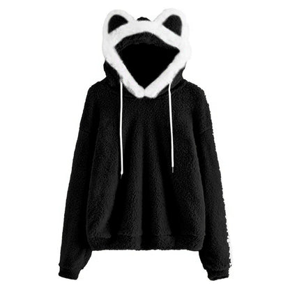 Hooded Cat Ears Loose Casual Sweater Sweater