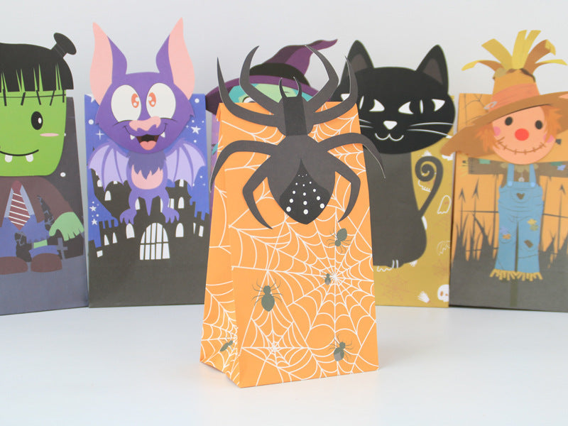 Oil-proof Packing Bag Halloween Theme Party Paper Packaging Bags 70g Kraft Paper Packaging