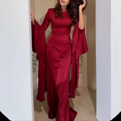 Dubai Robe Slim Fit Slimming Waist-tight Temperament Dress