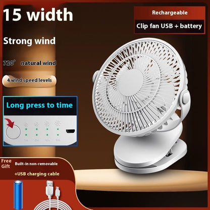Silent Wind USB Office And Dormitory Mini Clip Fan Desktop Floor