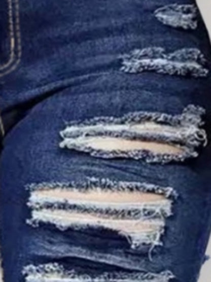 2025 Women's Ripped Tight Cropped Pants, New High Stretch Jeans, Fashionable And Versatile Street Style, Slim Fit Design, Women's Jeans And Clothing