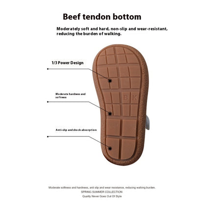 Children's Small Leather Shoes Non-slip Soft Bottom Girl Cute Princess Cartoon Shoes