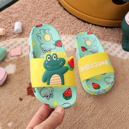 Lovely Boy And Girl Baby Slippers Rainbow
