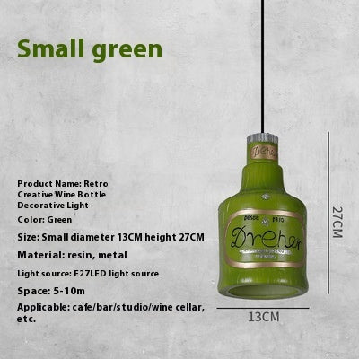 Wine Bottle Pendant Creative Lighting Personality Wine Bottle Lights