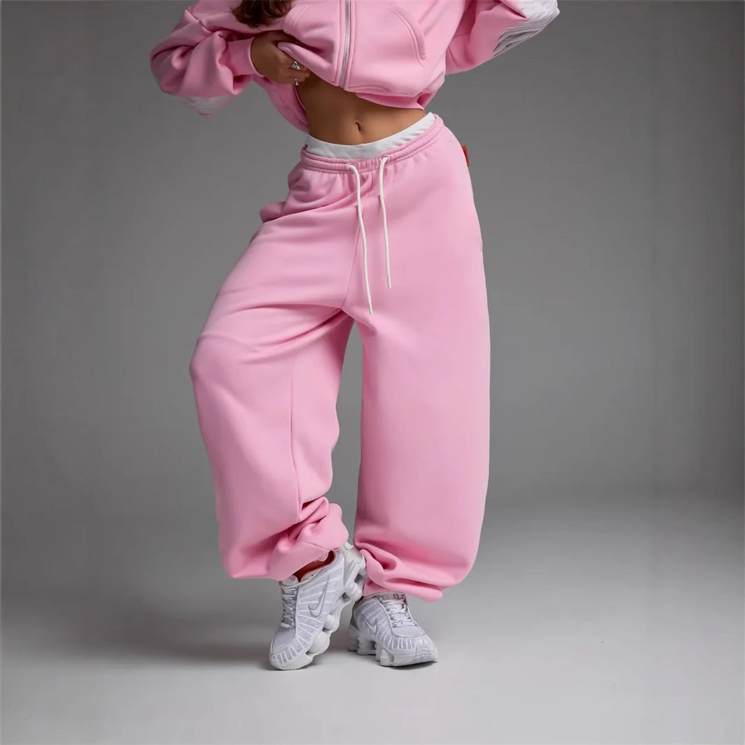 Casual Straight-leg Wide Leg Sweatpants