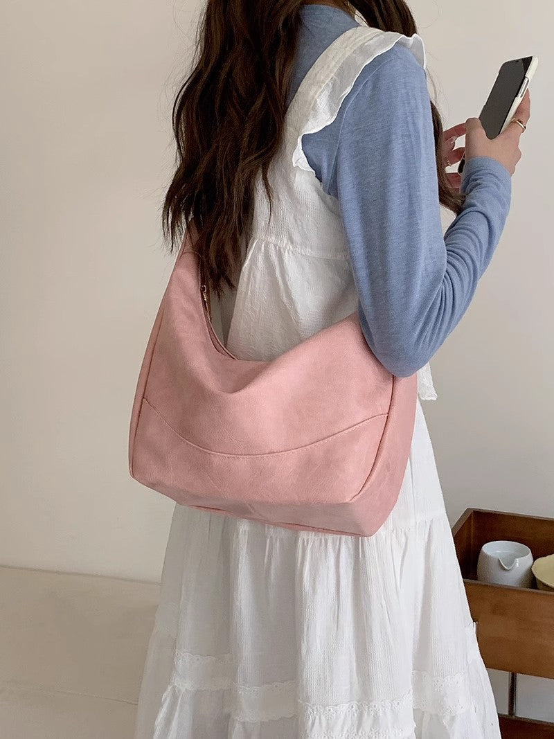 Female Retro Casual Large Capacity Single Shoulder Crossbody Bag