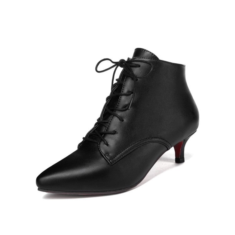 Women's Lace Up Short Boots