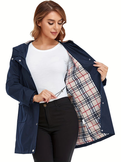 Women's Waterproof Jacket Slim Fit Windbreaker Windproof Jacket