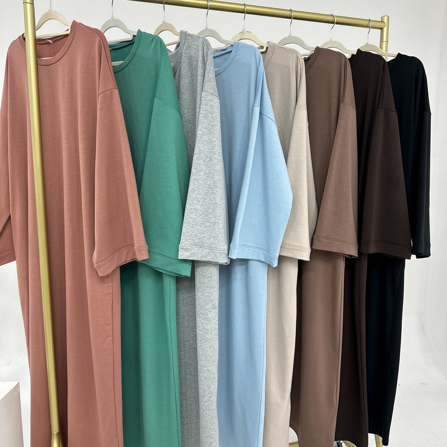 Dubai Middle East Turkey Dubai Solid Color Hoodie Dress