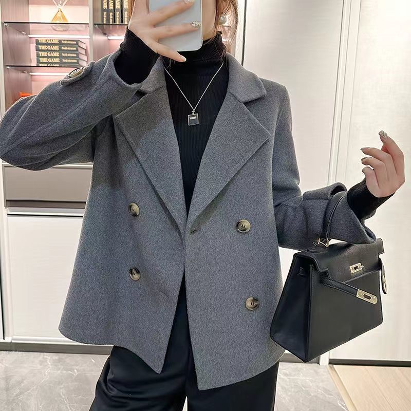 Short Handmade Fall Winter Coat Loose