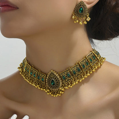 Fashion Retro Mid-East Wind Peacock Shape Water Drop Elegant Outfit