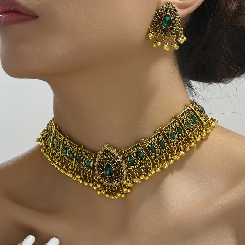 Fashion Retro Mid-East Wind Peacock Shape Water Drop Elegant Outfit