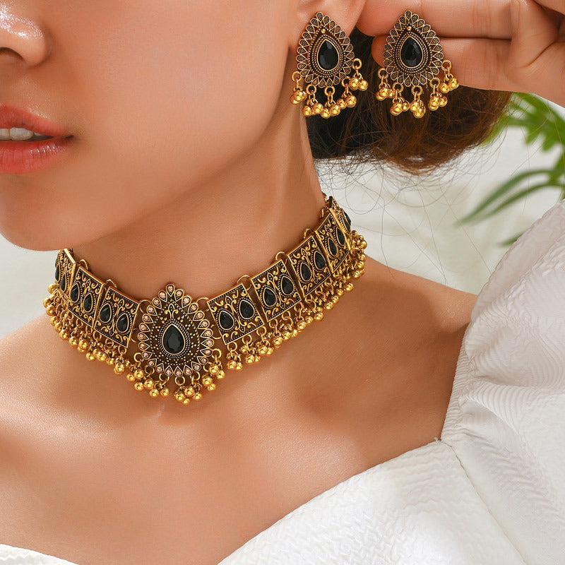 Fashion Retro Mid-East Wind Peacock Shape Water Drop Elegant Outfit